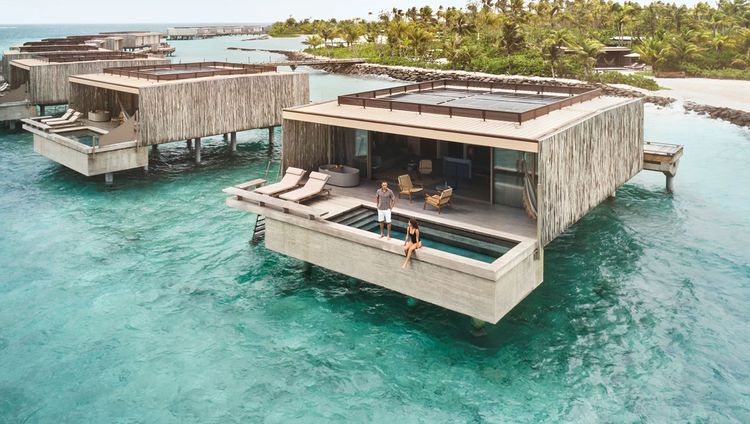 Patina Maldives - Watervilla aus der Luft