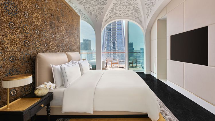 Raffles Doha - Crescent Suite Schlafzimmer